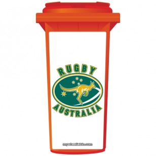 Australian Rugby Wallaby Wheelie Bin Sticker Panel